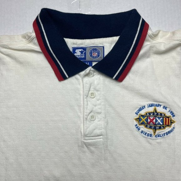 Vintage 90’sSuper Bowl  XXXII Polo Shirt by Starter Size M - Picture 2 of 7